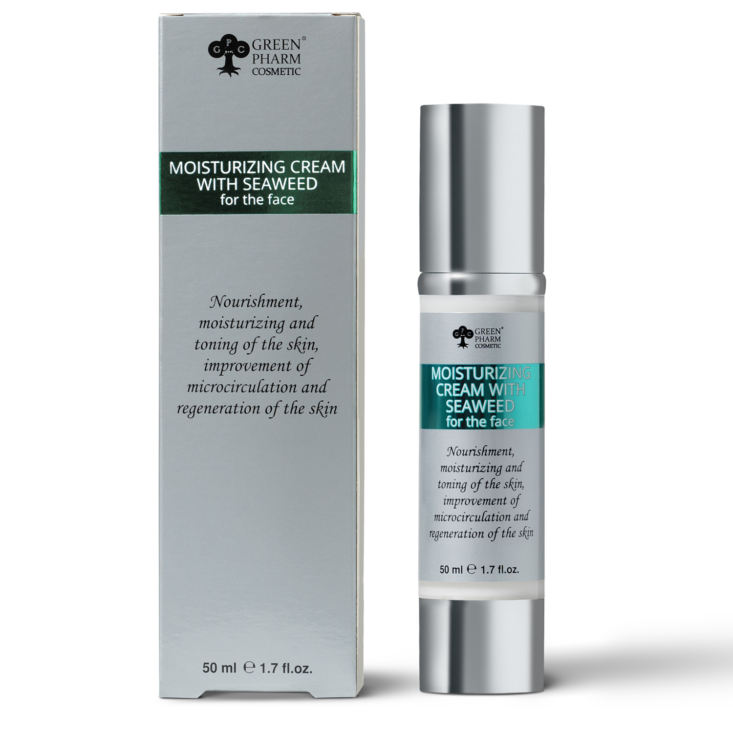 Crème hydratante à l’extrait d’algues pour le visage, 50 ml