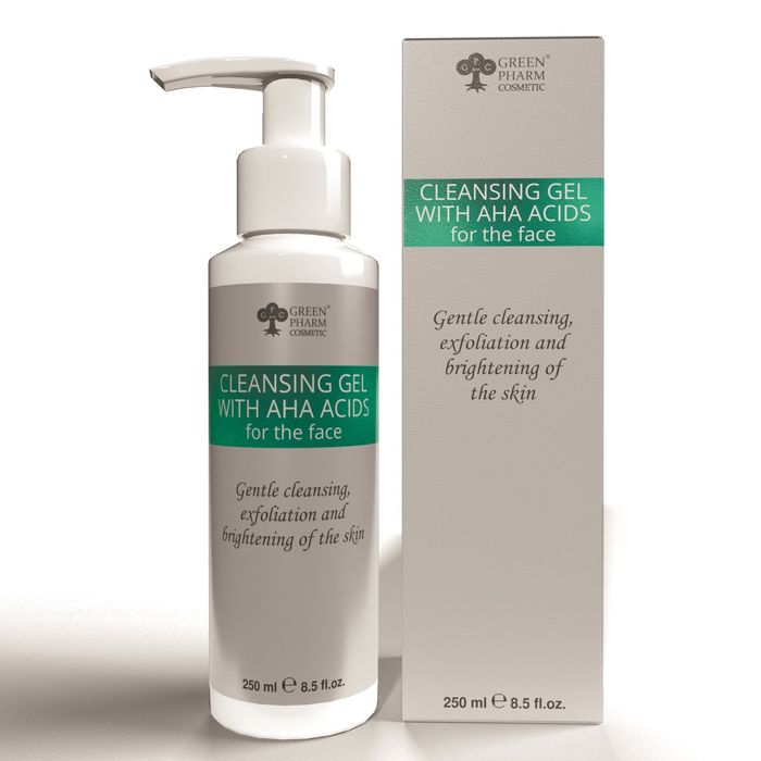Gel pour le lavage aux acides AHA pour le visage, 250 ml