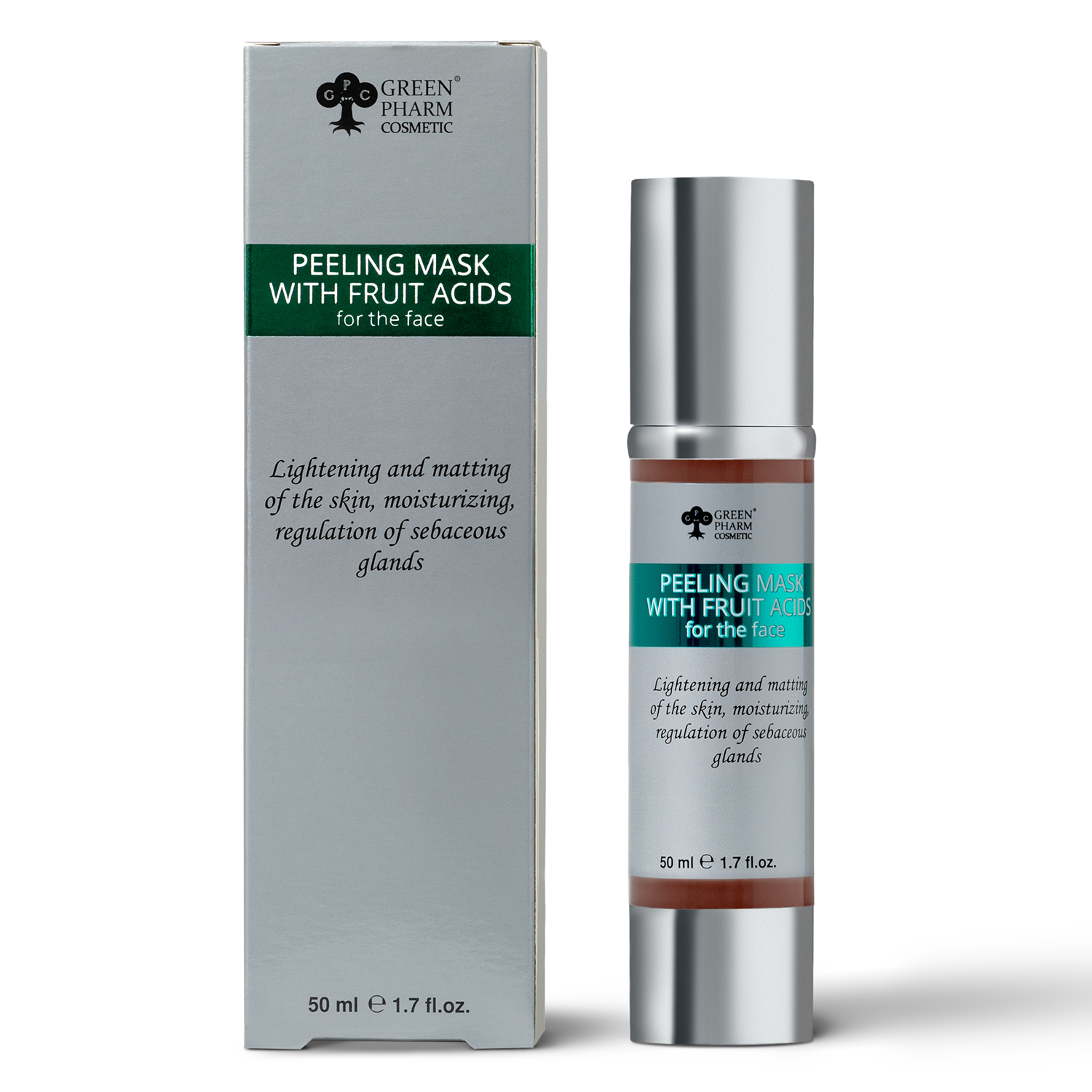 Peeling-masque aux acides de fruits pour le visage, 50 ml