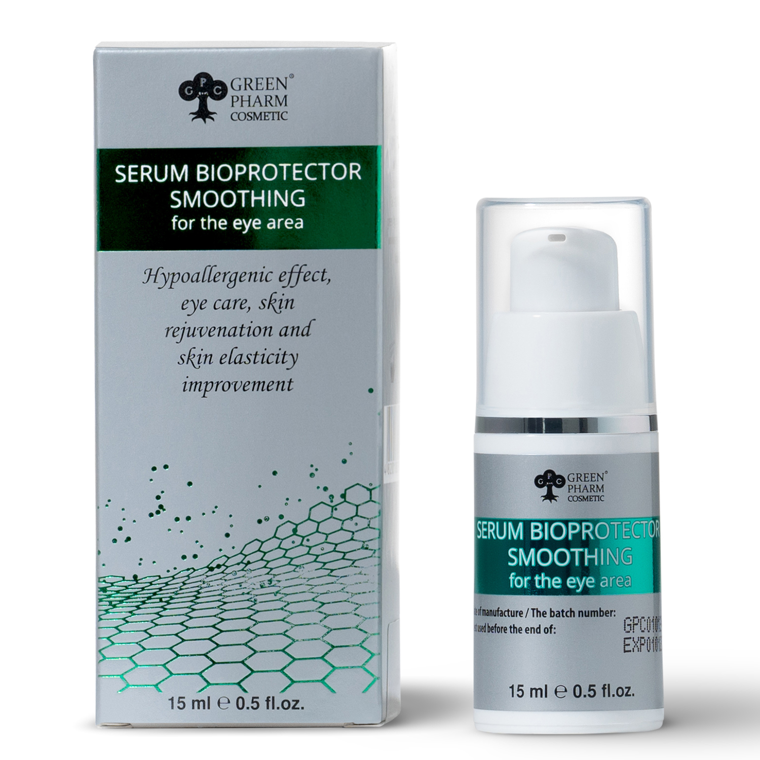 Sérum-bioprotécteur lissant pour le contour des yeux, 15 ml