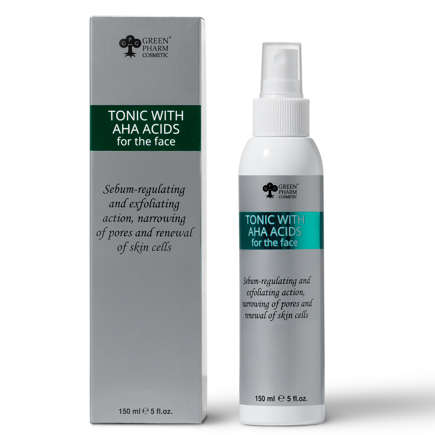 Tonique aux acides AHA, pour le visage, 150 ml